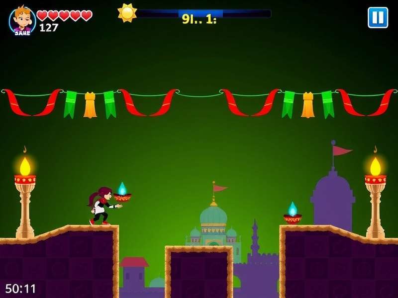 Diwali Themed Level in Super Spike Hero India